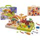 LeanToys Zestaw Plansza Klocki DIY Dinozaury Śrubokręt 14214749 5905515355780