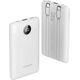 Powerbank Veger VEGER powerbank 10 000 mAh z wbudowanymi kablami Typ C / Lightning PD QC3.0 2A 22,5W C11C (W1170) biały 14243660 6970453559872
