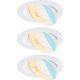 Paulmann Zestaw opraw do wbudowania ANMUS LED DIM 3X5W 700lm 105mm 2700K-6500K IP20 230V biały / aluminium 14253337 4000870922545