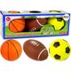 LeanToys Zestaw Miękkich Piłek Sportowych 3w1 Piłka Nożna Koszykówka LEAN Toys 14255172 5905214974299