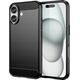 Hurtel Etui silikonowe Carbon Case do iPhone 16 - czarne 14295426 5907769364730