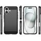 Hurtel Etui silikonowe Carbon Case do iPhone 16 - czarne 14295426 5907769364730