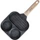Patelnia Klausberg PATELNIA MARMURKOWA 3 W 1 DO JAJEK NALEŚNIKÓW PLACKÓW GRILL KLAUSBERG KB-7816 CZARNA 14393034 5908287278165