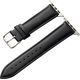 Crong Crong Noble Band - Pasek z naturalnej skóry do Apple Watch 42/44/45/49 mm (Black Noir)