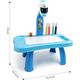 LeanToys Mini Projektor Robot Stolik 2w1 Akcesoria Niebieski