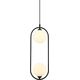 Lampa wisząca Italux Salonowa lampa wisząca Lupus nad stolik czarna biała