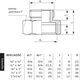 Perfexim Przedłużka redukcyjna mosiężna GW - GZ 1/2 x 3/8" (07-211-1510-000)