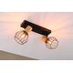 Lampa sufitowa Paulmann Lampa sufitowa Lanka max. 2x20W E14 230V  czarny/drewno