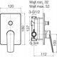 Bateria wannowa 2417250 SOHO BATERIA WANNOWO-NATRYSKOWA PODTYNKOWA // BV.2417250