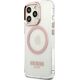 Guess Guess GUHMP13LHTRMP iPhone 13 Pro / 13 6,1" różowy/pink hard case Metal Outline Magsafe