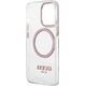Guess Guess GUHMP13LHTRMP iPhone 13 Pro / 13 6,1" różowy/pink hard case Metal Outline Magsafe