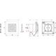 Wentylator AWENTA Wentylator łazienkowy Awenta WPAB110ZT Pulsar fi100mm 110 m3/h 9W 230V z wyłącznikiem czasowym i zaworem zwrotnym biały