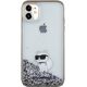 Karl Lagerfeld Karl Lagerfeld KLHCN61LKCNSK iPhone 11 / Xr 6.1" transparent hardcase Liquid Glitter Choupette