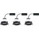 Paulmann Oprawa do wbudowania NOVA PLUS COIN LED DIM wychylna zestaw 3x6W 470lm 93mm 2700K IP65 230V czarny matowy