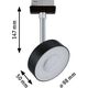 Paulmann Reflektor na szynoprzewód URail CIRCLE LED  5W 210lm 3000/4000K 230V czarny matowy/ metal