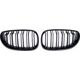 MTuning Grill sportowy podwójne żeberka Matt Black  BMW 5 (E60) Sedan (E61) Touring 2003-2010