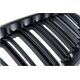 MTuning Grill sportowy podwójne żeberka Matt Black  BMW 5 (E60) Sedan (E61) Touring 2003-2010