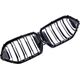 MTuning Grill sportowy podwójne żeberka Gloss Black BMW X6 G06 F96 2019-obecnie