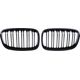 MTuning Grill sportowy podwójne żeberka Matt Black BMW 1 F20 F21 przed liftem 2011-2015