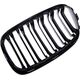 MTuning Grill sportowy podwójne żeberka Matt Black BMW 1 F20 F21 przed liftem 2011-2015