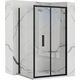 Rea REA-K6423 / REA / RAPID / ŚCIANKA 100 PROFIL BLACK SZKŁO TRANSPARENT /