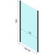 Rea REA-K6423 / REA / RAPID / ŚCIANKA 100 PROFIL BLACK SZKŁO TRANSPARENT /