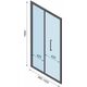 Rea REA-K6423 / REA / RAPID / ŚCIANKA 100 PROFIL BLACK SZKŁO TRANSPARENT /