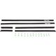 MTuning Listwy boczne czarne zestaw 6 sztuk BMW 5 E39 1995-2003
