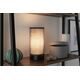 Lampa stołowa Paulmann Lampka stołowa PIA max.1x25W E14 z wyłącznikiem 230V czarny matowy / metal / tkanina