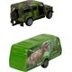 LeanToys Zestaw Pojazdów Jeep z Naciągiem Przyczepa z Dinozaurami