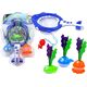 LeanToys Zabawki Do Kąpieli Sitko Kosz 2w1 Rekin Rybki z Glonami