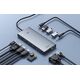 Baseus Hub 13w1 Baseus PortalJoy USB-C do HDMI+DP+VGA+C+USB+PD+RJ45+SD/TF+3.5mm (szary)