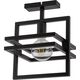 Lampa sufitowa Sigma Czarna lampa sufitowa Merci z metalu do sypialni nad łóżko