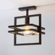 Lampa sufitowa Sigma Czarna lampa sufitowa Merci z metalu do sypialni nad łóżko