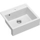 Zlewozmywak Quadron BILL 110 GraniteQ snow white/elementy stalowe