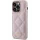 Guess Guess GUHCP15LPSQSQSP iPhone 15 Pro 6.1" różowy/pink hardcase Quilted Metal Logo