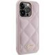 Guess Guess GUHCP15LPSQSQSP iPhone 15 Pro 6.1" różowy/pink hardcase Quilted Metal Logo