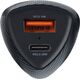 Ładowarka ForCell FORCELL CARBON ładowarka samochodowa Typ C 3.0 PD20W + USB QC3.0 18W 5A CC50-1A1C czarna (Total 38W)