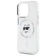 Karl Lagerfeld KLHMP15LHLSCHH Apple iPhone 15 Pro hardcase IML Metal Choupette Head MagSafe white