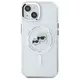 Karl Lagerfeld KLHMP15SHLSKCH Apple iPhone 15 hardcase IML Metal Karl&Choupette Head MagSafe white