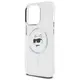Karl Lagerfeld KLHMP13LHLSCHH Apple iPhone 13 Pro hardcase IML Metal Choupette Head MagSafe white