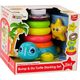 LeanToys Piramidka Jeżdżący Żółwik 2w1 Układanka Kółka Światła Dźwięki