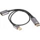 Lanberg Kabel adapter Lanberg HDMI (M) -> Displayport (F) 4K na kablu 20cm srebrny