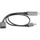 Lanberg Kabel adapter Lanberg HDMI (M) -> Displayport (F) 4K na kablu 20cm srebrny