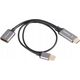 Lanberg Kabel adapter Lanberg HDMI (M) -> Displayport (F) 4K na kablu 20cm srebrny
