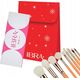 Ibra IBRA_SET pedzle do makijażu 9szt. + paleta 3 rozświetlaczy Glow Trio + Torebka prezentowa