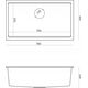 GraniteQ LOGAN 110 νεροχύτης GraniteQ ασημί πέτρινος νεροχύτης 76x44x23,5 cm 1-μπολ σε εσοχή με χειροκίνητο σιφόνι χρυσό 12945711 5905505500107