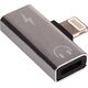 Adapter USB Akyga Lightning - Lightning x2 Srebrny  (AK-AD-64)