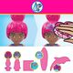 Lalka Barbie Mattel MEGA BLOKS Color Reveal Przygoda z delfinami Zestaw klocków HHW83 p4 MATTEL