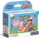 Clementoni CLE Cubi klocki 6 Świnka Peppa 40659